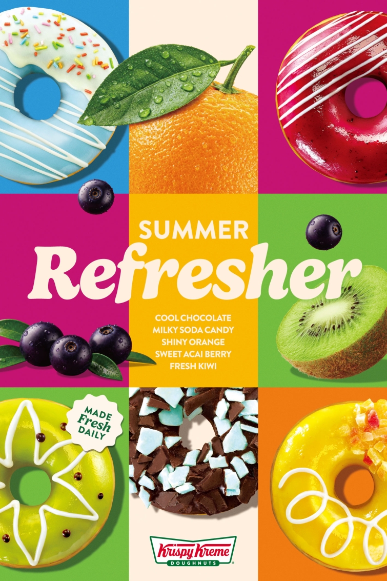 [롯데GRS_260622_이미지자료] 크리스피크림 도넛, 여름을 깨우는 상쾌한 한 입! 'Summer Refresher' 신제품 5종 출시 (1).jpg