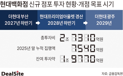 현대백화점 신규 점포 투자 현황·개점 목표 시기 딜사노연경  복사.jpg